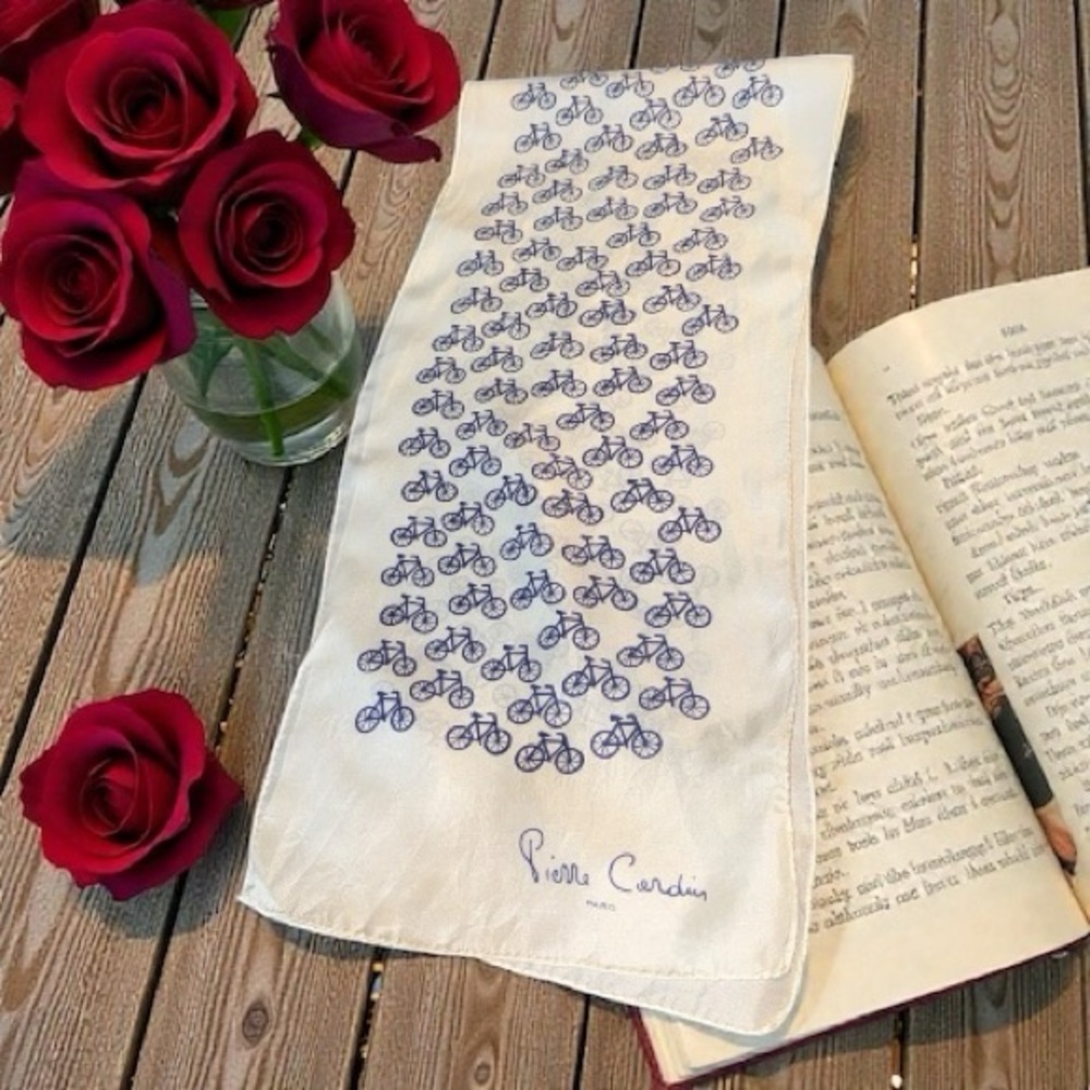 Pierre Cardin Rectangular Bicycle Pattern Paris F… - image 1